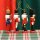 Nussknacker Christbaumschmuck 4er Set bunt in Box 13cm mit Aufhänger