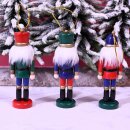 Nussknacker Christbaumschmuck 3er Set grün, rot,...