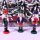 Nussknacker Christbaumschmuck 3er Set grün, rot, blau in Box 13cm mit Aufhänger