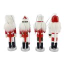 Nussknacker Christbaumschmuck 4er Set rot weiß in...