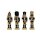 Nussknacker Christbaumschmuck 4er Set schwarz in Box 13cm mit Aufhänger