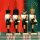 Nussknacker Christbaumschmuck 4er Set schwarz in Box 13cm mit Aufhänger