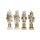 Nussknacker Christbaumschmuck 4er Set weiß in Box 13cm mit Aufhänger