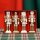 Nussknacker Christbaumschmuck 4er Set weiß in Box 13cm mit Aufhänger