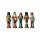 Nussknacker Christbaumschmuck 5er Set bunt in Box 13cm mit Aufhänger