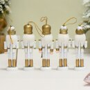 Nussknacker Christbaumschmuck 5er Set weiß in Box...