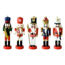 Nussknacker Christbaumschmuck 5er Set bunt in Box 13cm...