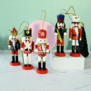 Nussknacker Christbaumschmuck 5er Set bunt in Box 13cm mit Aufhänger