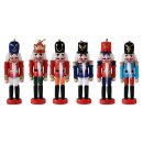 Nussknacker Christbaumschmuck 6er Set bunt in Box 13cm...