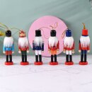 Nussknacker Christbaumschmuck 6er Set bunt in Box 13cm...
