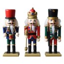 Nussknacker Nutcracker Weihnachtsdeko 3er Set bunt in Box...
