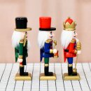 Nussknacker Nutcracker Weihnachtsdeko 3er Set bunt in Box 15cm zum stehen