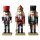 Nussknacker Nutcracker Weihnachtsdeko 3er Set bunt in Box 15cm zum stehen