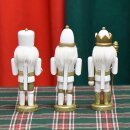 Nussknacker Nutcracker Weihnachtsdeko 3er Set Weiß...