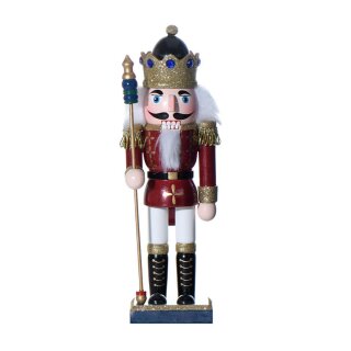 Premium Nussknacker Nutcracker Einzeln Verpackt in Box Sichtfenste Rot 25cm