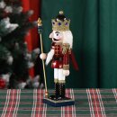 Premium Nussknacker Nutcracker Einzeln Verpackt in Box Sichtfenste Rot 25cm