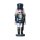 Premium Nussknacker Nutcracker Einzeln Verpackt in Box Sichtfenster Blau 25cm