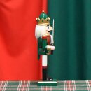 Premium Nussknacker Nutcracker Einzeln Verpackt in Box Sichtfenster Grün Rot Schwert 25cm