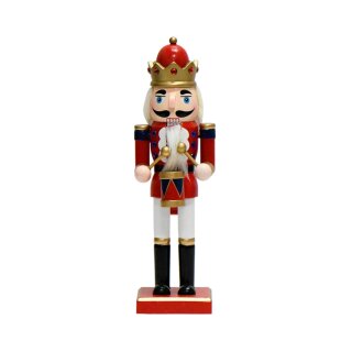Premium Nussknacker Nutcracker Einzeln Verpackt in Box Sichtfenster Rot 25cm