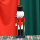 Premium Nussknacker Nutcracker Einzeln Verpackt in Box Sichtfenster Rot 25cm