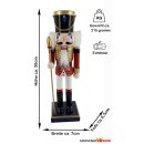 Premium Nussknacker Nutcracker Einzeln Verpackt in Box Sichtfenster Rot 25cm