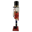 Premium Nussknacker Nutcracker Einzeln Verpackt in Box Sichtfenster Rot Messer 30cm