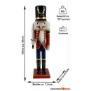Premium Nussknacker Nutcracker Einzeln Verpackt in Box Sichtfenster Rot Messer 30cm