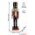 Premium Nussknacker Nutcracker Einzeln Verpackt in Box Sichtfenster Rot Messer 30cm