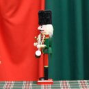 Nussknacker Nutcracker Einzeln Verpackt in Box Sichtfenster Grün Rot Trommel 30cm