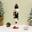 Premium Nussknacker Nutcracker Einzeln Verpackt in Box Sichtfenster Schwarz Rot Weiß 30cm