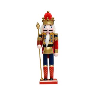 Premium Nussknacker Nutcracker Einzeln Verpackt in Box Sichtfenster Rot 30cm