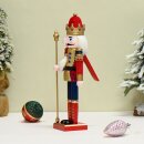 Premium Nussknacker Nutcracker Einzeln Verpackt in Box Sichtfenster Rot 30cm