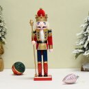 Premium Nussknacker Nutcracker Einzeln Verpackt in Box Sichtfenster Rot 30cm