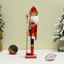 Premium Nussknacker Nutcracker Einzeln Verpackt in Box Sichtfenster Rot 30cm