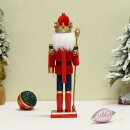 Premium Nussknacker Nutcracker Einzeln Verpackt in Box Sichtfenster Rot 30cm