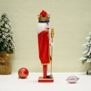 Nussknacker Nutcracker Einzeln Verpackt in Box Sichtfenster Rot Weiß ca.38-40cm