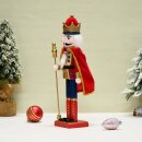 Nussknacker Nutcracker Einzeln Verpackt in Box Sichtfenster Rot Weiß ca.38-40cm