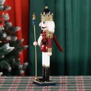 Nussknacker Nutcracker Einzeln Verpackt in Box Sichtfenster Dunkelrot ca.38-40cm