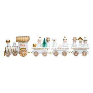 Weihnachtszug Deko Weihnachten Weihnachtsdeko Christmas Zug Anhänger Weiß 25cm