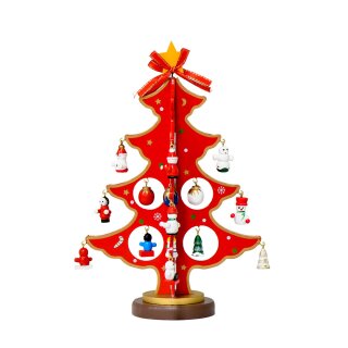 Weihnachtbaum Deko Weihnachten Weihnachtsdeko Christmas Tannenbaum ca. 25cm Rot