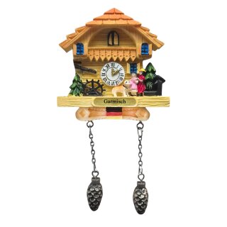 Kühlschrankmagnet Alpen Kuckucksuhr Magnet  Urlaubserinnerung Mitbringsel Deko - Garmisch