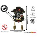 Winter Kuckucksuhr Magnet Wetterhaus Thermomether Deko -...