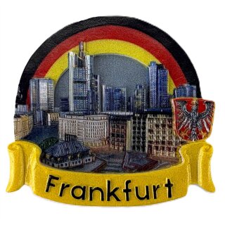 Frankfurt Magnet Polyresin Deutschland Flagge Kühlschrankmagnet