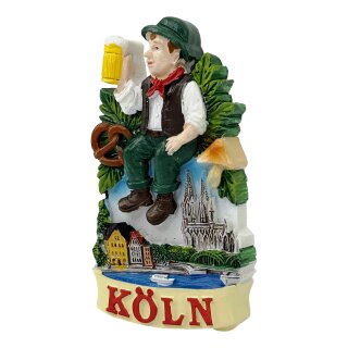 Polyresin Magnet Köln Mann Tracht