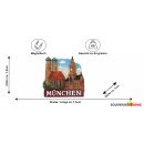 Kühlschrankmagnet München Frauenkirche Rathaus...