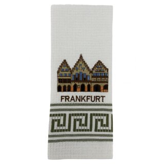 Geschirrtuch Tuch Handtuch ca. 60 x 40cm Deutschland Frankfurt Römer Grün