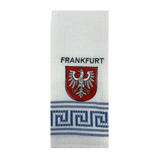 Geschirrtuch Tuch Handtuch ca. 60 x 40cm Deutschland Frankfurt Stadtwappen Blau