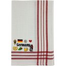 Geschirrtuch Tuch Handtuch ca. 65 x 40cm Germany Deutsch Motive Rot
