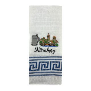 Geschirrtuch Tuch Handtuch ca. 60 x 40cm Deutschland Nürnberg Kaiserburg Blau