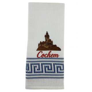 Geschirrtuch Tuch Handtuch ca. 60 x 40cm Deutschland Cochem Reichsburg Blau